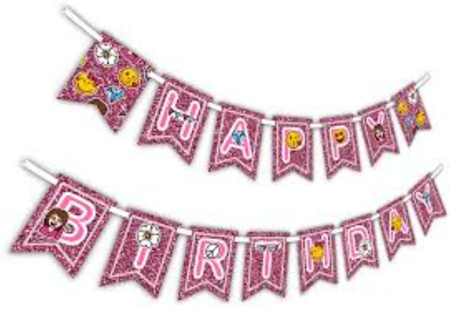 HB BANNER PINK GLITTER 